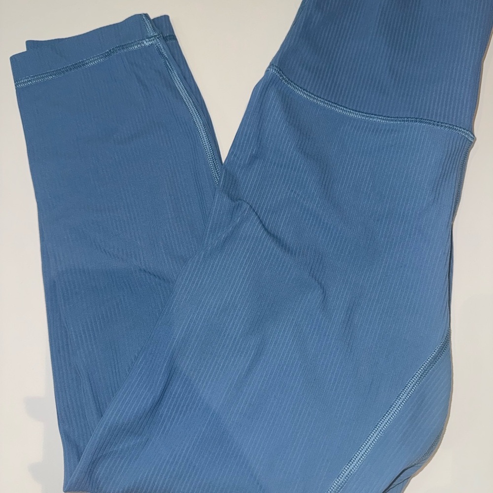 Lululemon Blue Ribbed Align Leggings